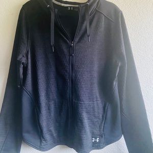 Under Armour full-zip black hooded jacket Size XL